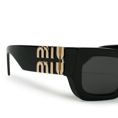 09WS Logo Sunglasses in Black GHW