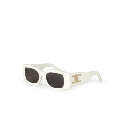 Triomphe XL 01 Sunglasses in Acetate White