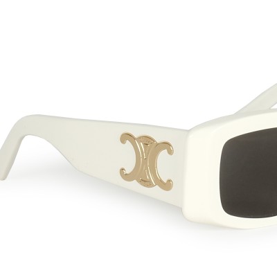 Triomphe XL 01 Sunglasses in Acetate White