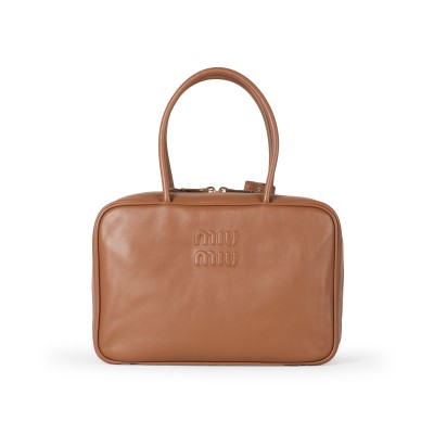 Leather Beau Bag In Cognac