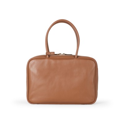 Leather Beau Bag In Cognac