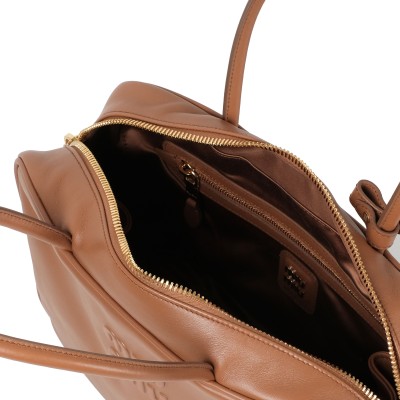 Leather Beau Bag In Cognac