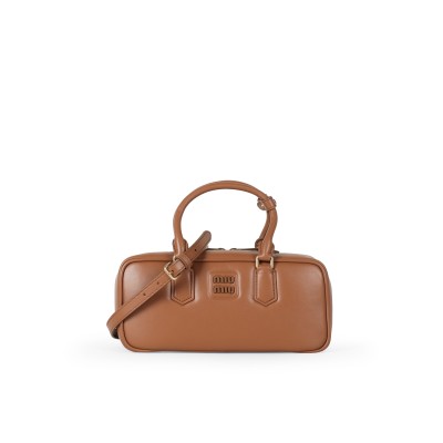 Arcadie Leather Bag in Cognac