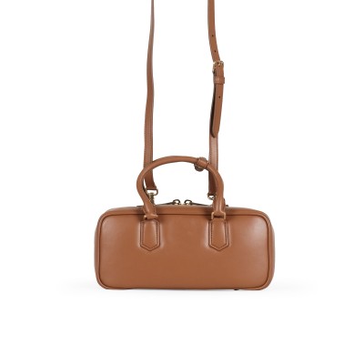 Arcadie Leather Bag in Cognac