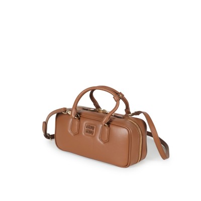 Arcadie Leather Bag in Cognac