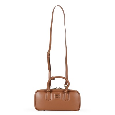 Arcadie Leather Bag in Cognac