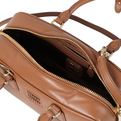 Arcadie Leather Bag in Cognac