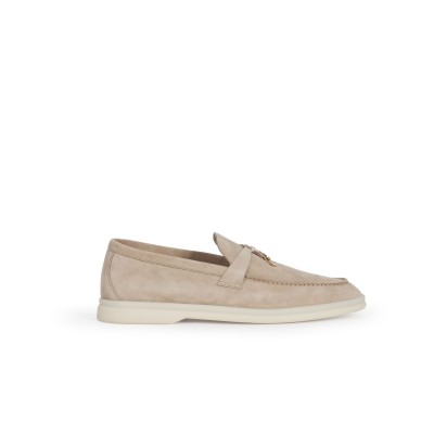 Summer Charms Walk Loafers Suede Goatskin in Sandstone