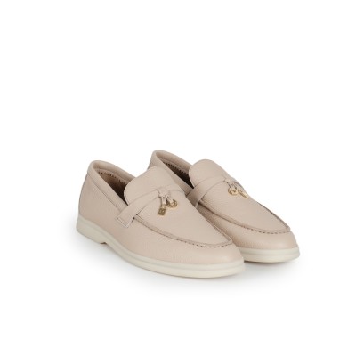 Summer Charms Walk Loafers Deerskin in Natural Light Camel