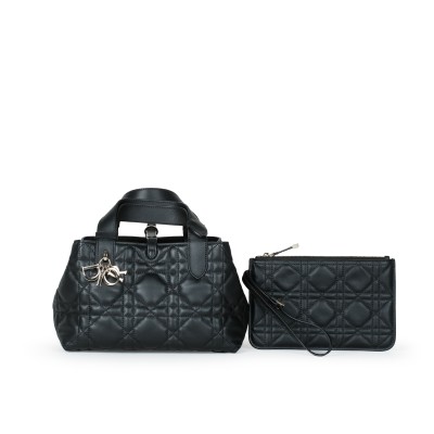 Handbag Toujours Macrocannage Small in Black