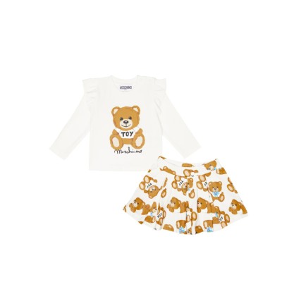 Kids 1 Set Toy Teddy Bear Tshirt And Skirt