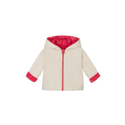 Kids Jacket Reversible Bear Logo Fuschia