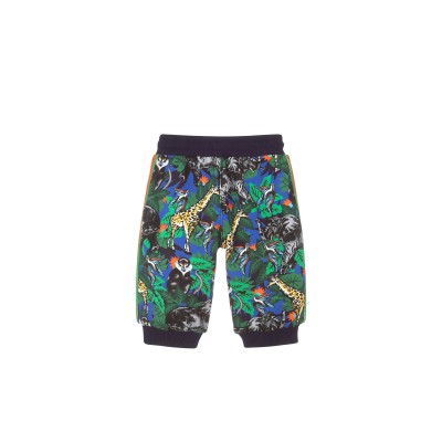 Kids Pants Jungle Stripe Logo Green