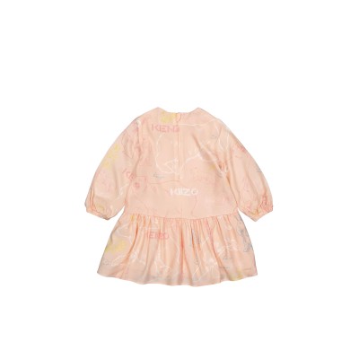 Kids Dress Bear Logo Peach