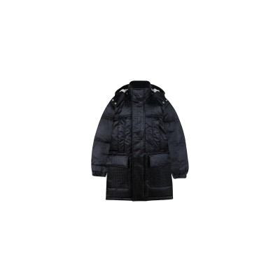 Kids Removable Hoodie Boomber Jacket Black With Logo