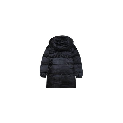 Kids Removable Hoodie Boomber Jacket Black With Logo