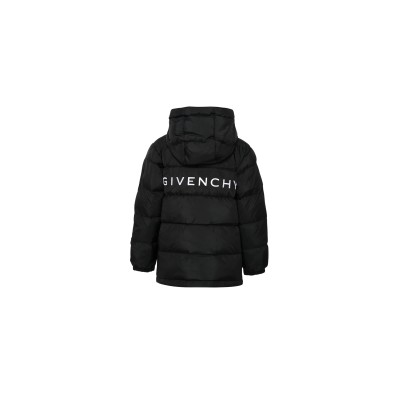 Kids Jacket Black With Zipper Logo White