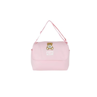 Teddy Toy Patch Baby Changing Bag Pink