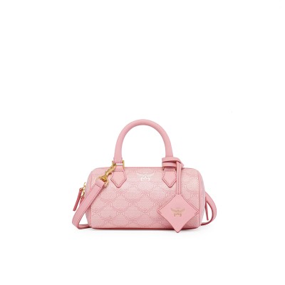 Ella Mini Boston Bag Lauretos in Silver Pink