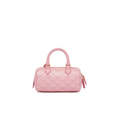 Ella Mini Boston Bag Lauretos in Silver Pink