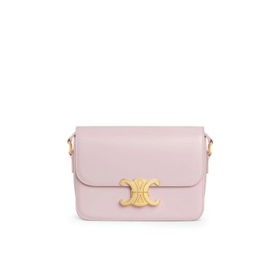 Teen Triomphe Bag In Shiny Calfskin Pastel Pink