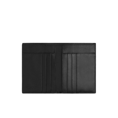 Intrecciato Flap Calfskin Leather Wallet in Black