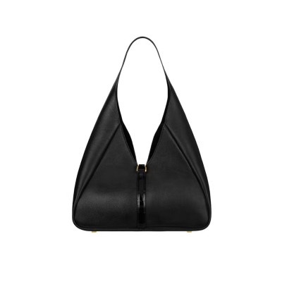 G-Hobo Medium Shoulder Bag Black Calfskin Leather