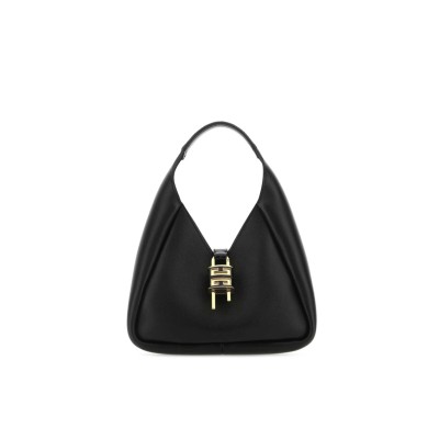 Mini Hobo Bag in Black Leather