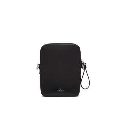 VLTN Printed Small Shoulder Bag in Black