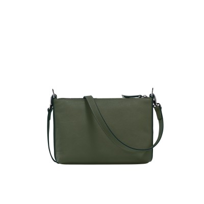 3D Crossbody Bag S in Khaki Leather