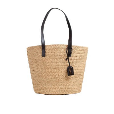 Panier Tote Bag Raffia Natural Brown