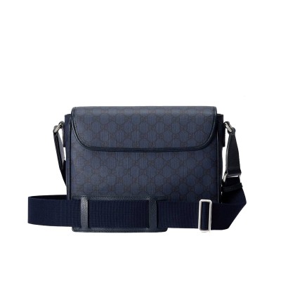 Ophidia Medium Messenger Bag in Blue and Dark Blue Tender