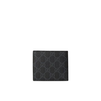 GG Wallet with Grey Interior in Black GG Supreme 8 Slot card