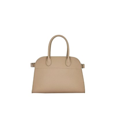 Soft Margaux 10 Bag in Dark Taupe Grained Leather