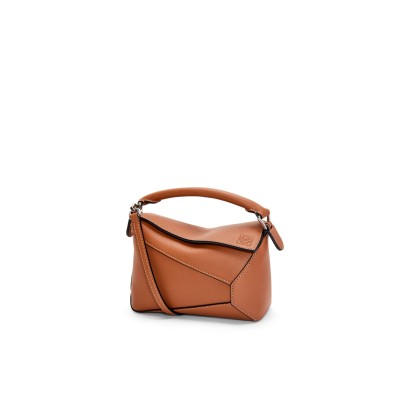 Mini Puzzle Bag in Classic Calfskin Tan