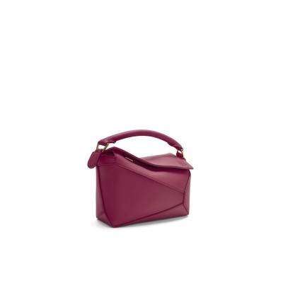 Mini Puzzle Bag in Classic Calfskin Crimson