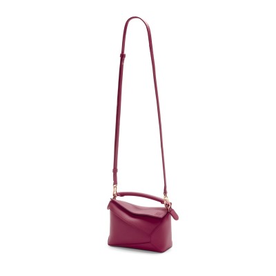 Mini Puzzle Bag in Classic Calfskin Crimson