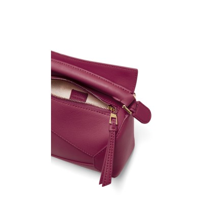 Mini Puzzle Bag in Classic Calfskin Crimson