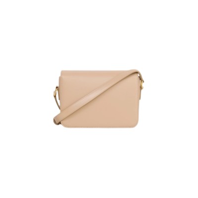 Teen Triomphe Bag In Shiny Calfskin Oat Beige