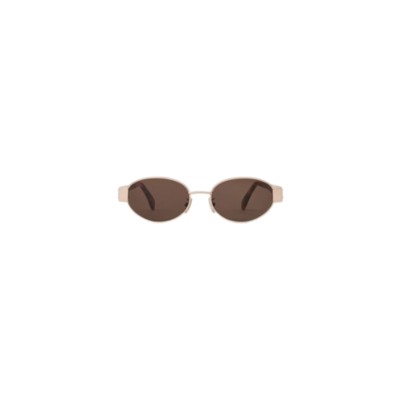 Triomphe Metal 01 Sunglasses Rose Gold / Brown