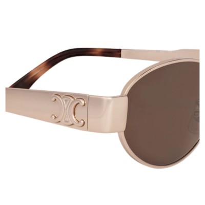 Triomphe Metal 01 Sunglasses Rose Gold / Brown