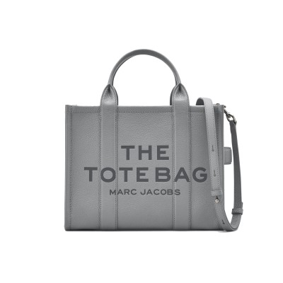 The Leather Medium Tote Bag Wolf Grey