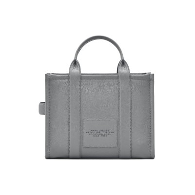 The Leather Medium Tote Bag Wolf Grey