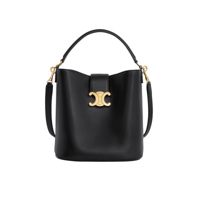 Medium Louise Bag in Smooth Clafskin Black