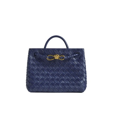 Small Andiamo Handbag Intreccio Dark Blue