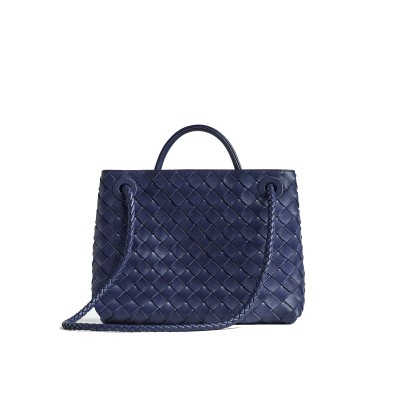 Small Andiamo Handbag Intreccio Dark Blue