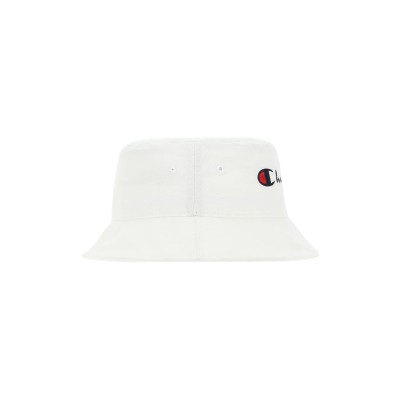 Bucket Hat White Garment With Logo Navy