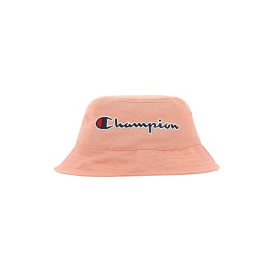 Bucket Hat Pink Garment With Logo Navy