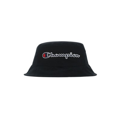 Bucket Hat Black Garment With Logo Navy