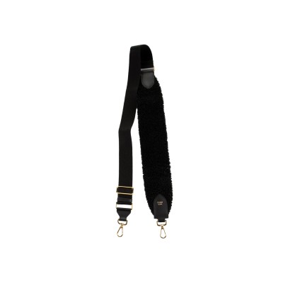 Sheepskin Shoulder Strap Black